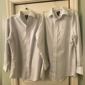 Jos. A. Bank Traveler’s Collection qty/2 Men’s Long-Sleeved Dress Shirts